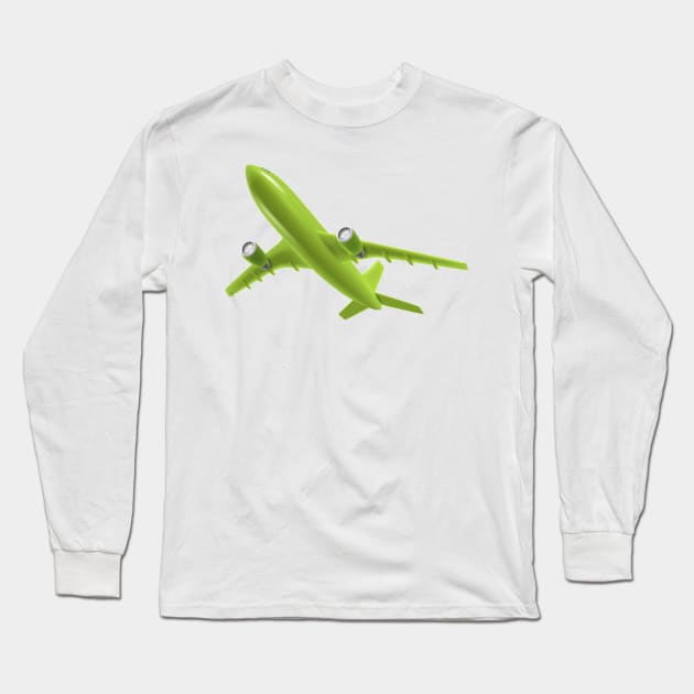 Green airplane Long Sleeve T-Shirt by designbek